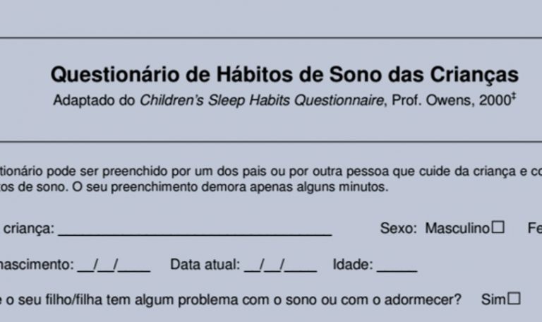 Validação da versão Portuguesa do Children’s Sleep Habits Questionnaire
